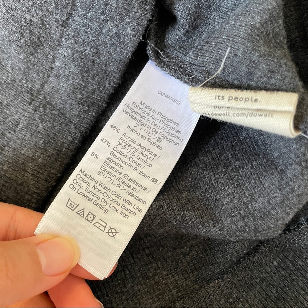 Madewell Ribbed Sleeveless Tank Dark Gray (XSmall) - Picture 9 of 11